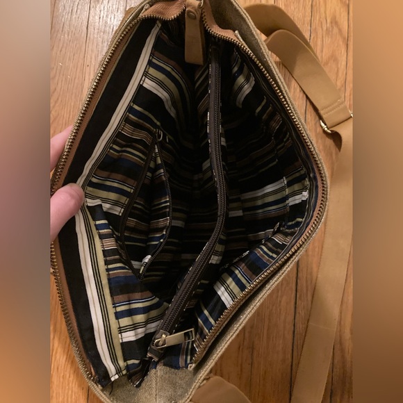 NWOT Tan Leather Satchel - Picture 4 of 4